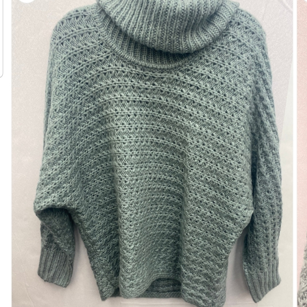 Pink Rose Cowl Neck Pullover Sweater NWT